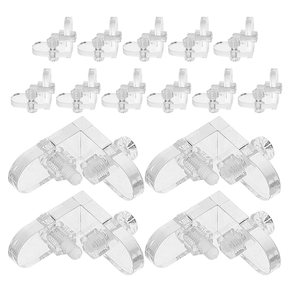 Woodworking Joints - 15Pcs Acrylic L-Shaped Corner Brackets Transparent