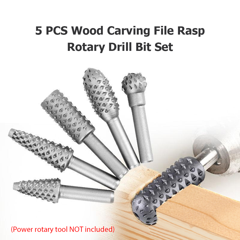 Woodworking File - 5pcs Woodworking Rotary File Set, Wood-Plastic