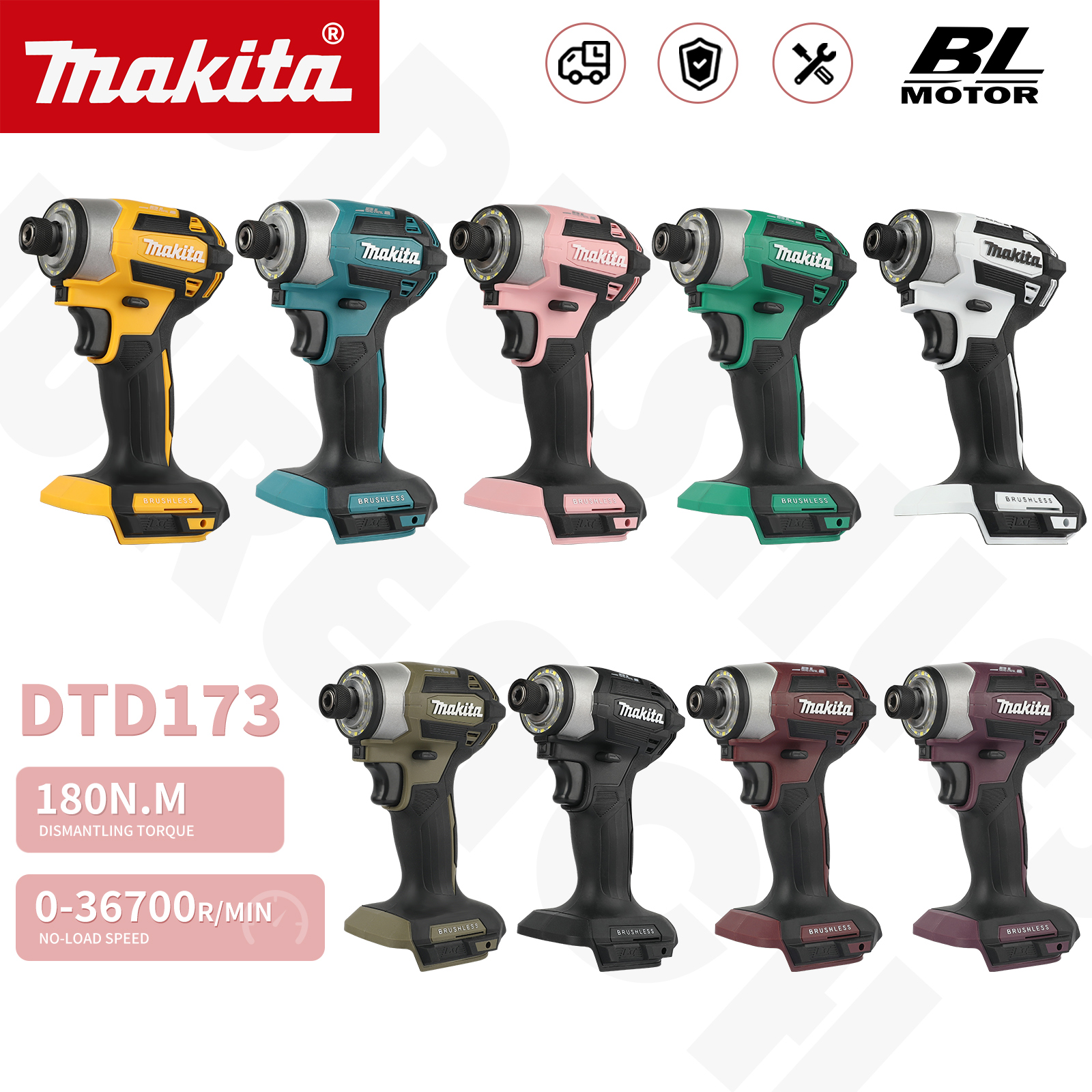 Woodworking Japanese Tools - Makita DTD173Z domestic multi-color Japanese rechargeable
