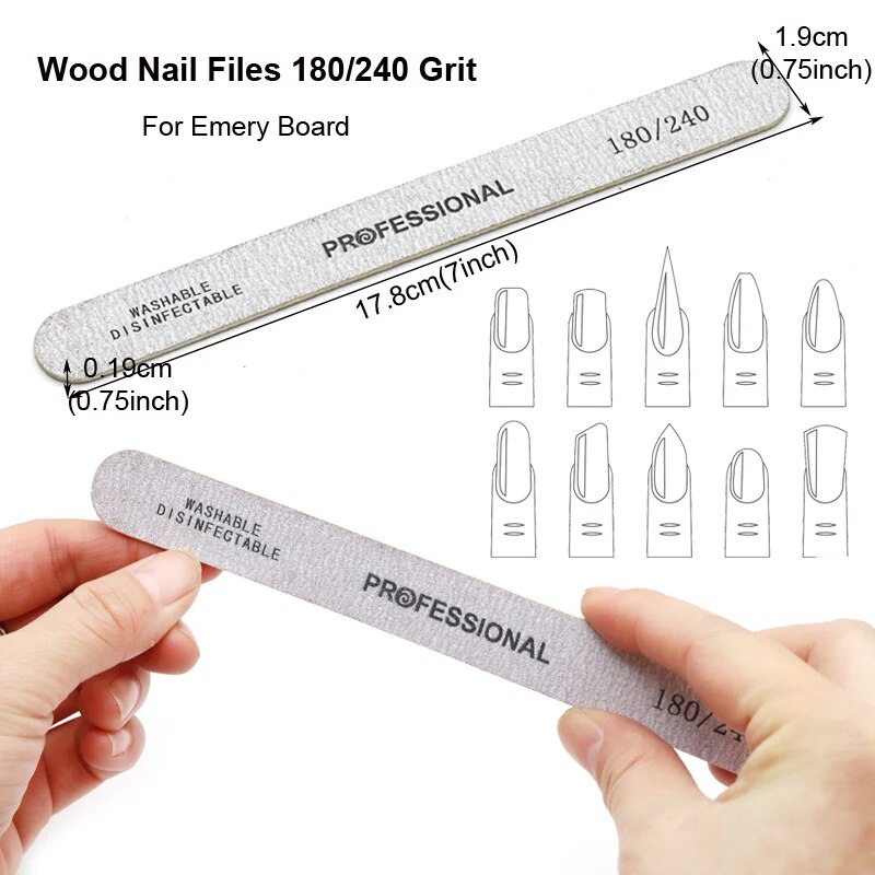 100Pcs Wooden Nail File Profes - Woodworking File のレビューと価格