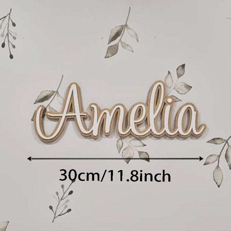 1pc Layered Name Sign, Cream C - Woodworking For Beginners のレビューと価格
