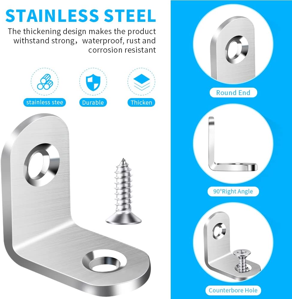 Stainless Steel L Bracket Corn - Woodworking Joints のレビューと価格