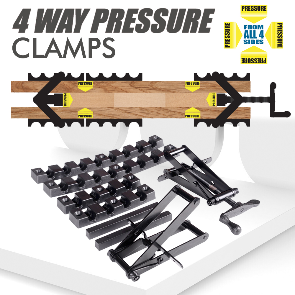 4 Way Pressure Clamps Set Cust - Woodworking Classes のレビューと価格