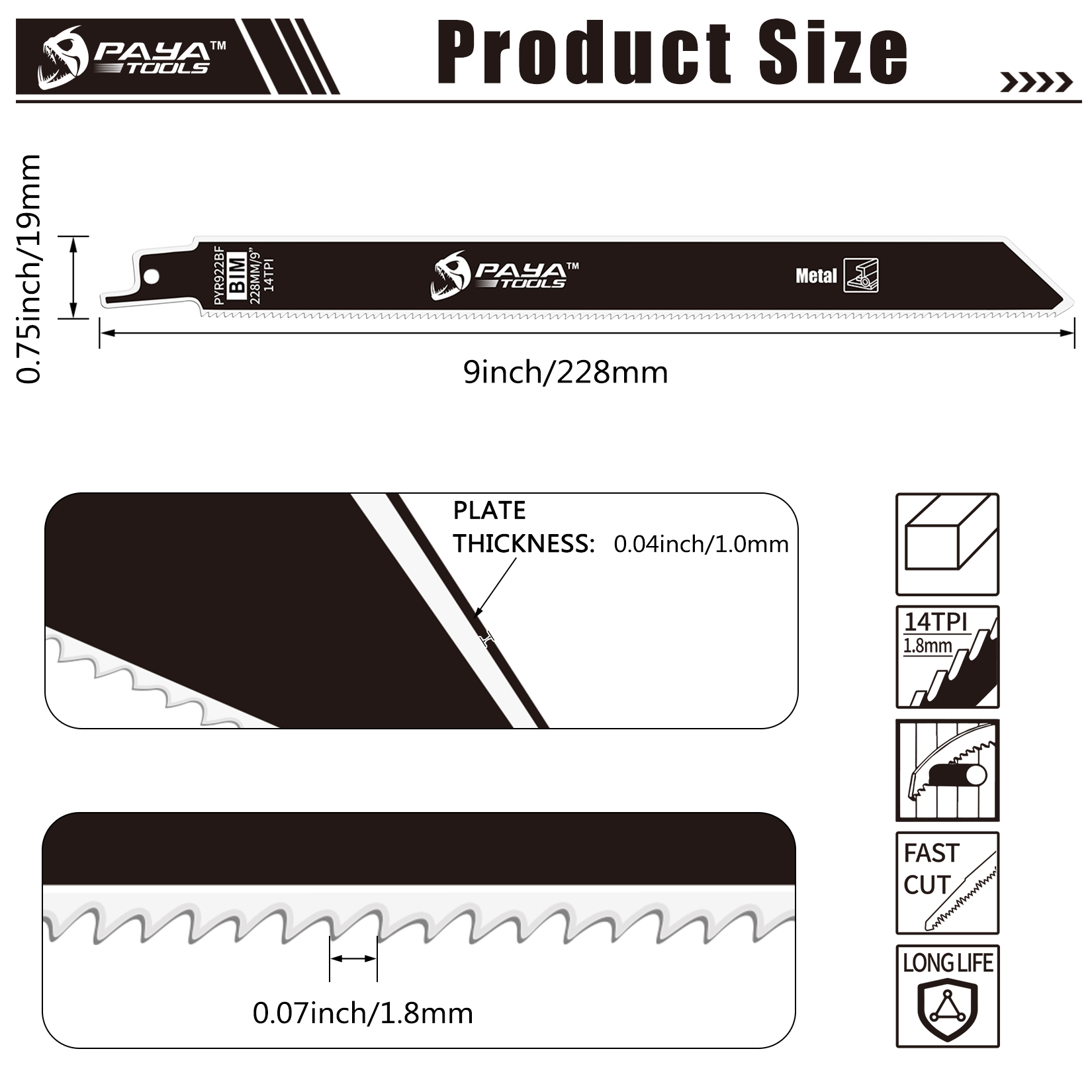 PAYA 10PCS 9Inch Metal Cutting - Woodworking And Carpentry のレビューと価格