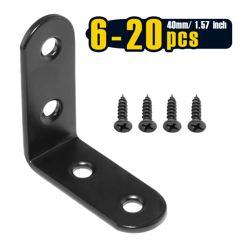 6-20 Pcs Black Corner Brace L  - Woodworking Joints のレビューと価格