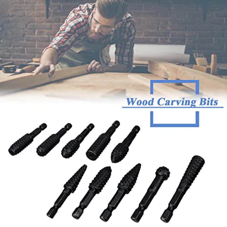 10 Pieces Rotary Burr Rasp Set - Woodworking File のレビューと価格