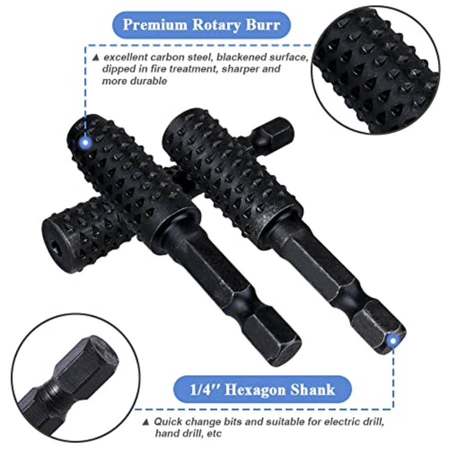 10 Pieces Rotary Burr Rasp Set - Woodworking File のレビューと価格