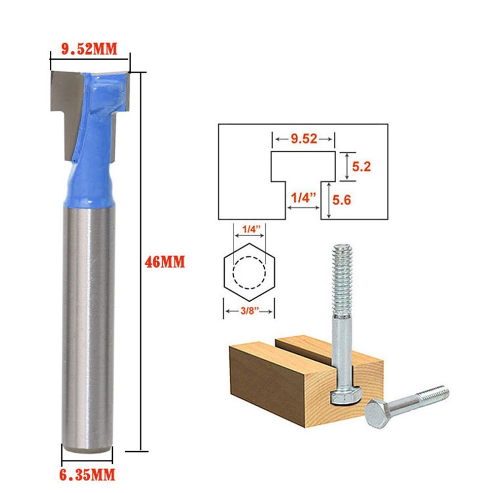 A11I 1/4 inch Shank T-Slot Cut - Router Bits For Woodworking のレビューと価格