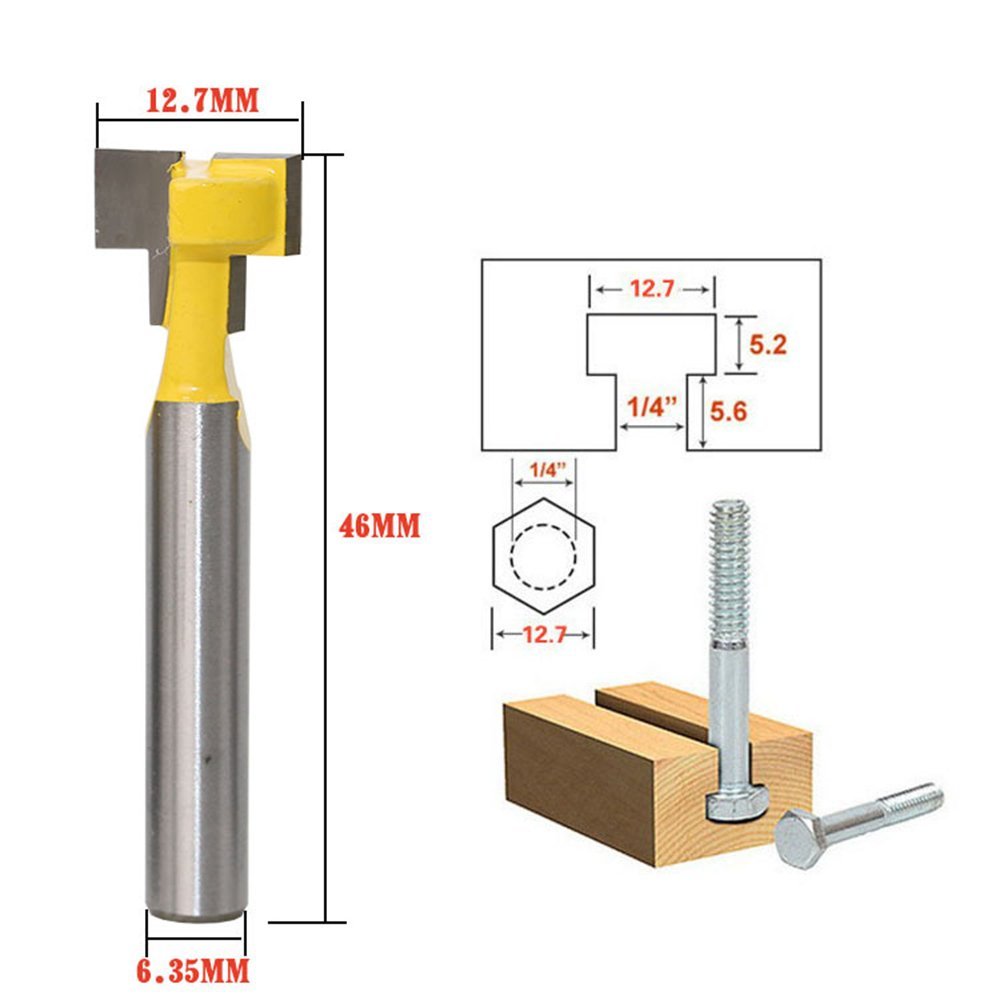 A11I 1/4 inch Shank T-Slot Cut - Router Bits For Woodworking のレビューと価格