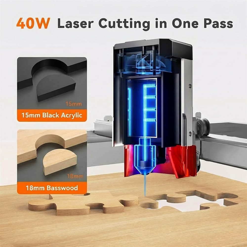 TOOCAA L2 40W AI Desktop Laser - Woodworking Classes のレビューと価格