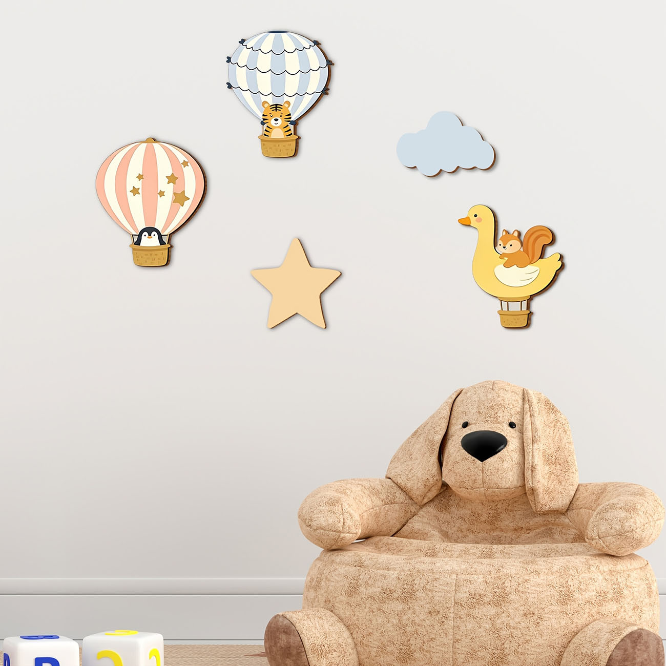 5Pcs Animal Hot Air Balloon Wo - Woodworking For Beginners のレビューと価格